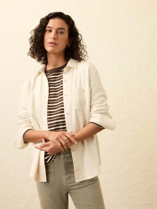 Faherty Tops - Faherty Legend™ Sweater Shirt - Light Oatmeal Twill